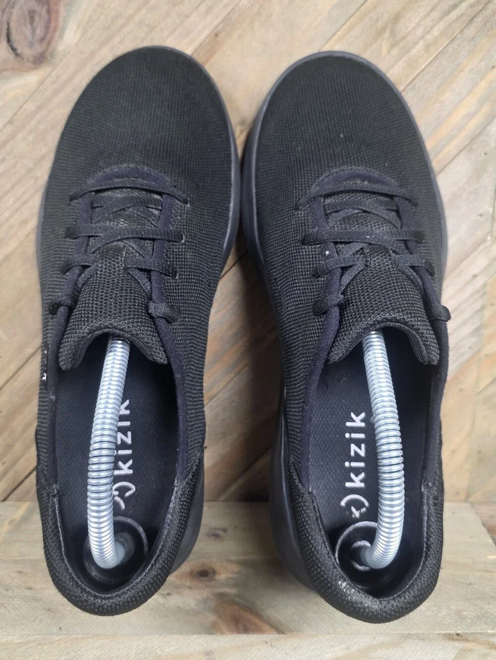 Kizik Madrid Eco Knit Womens Athletic Sneakers Size 9 Black Hands Free Lace Up
